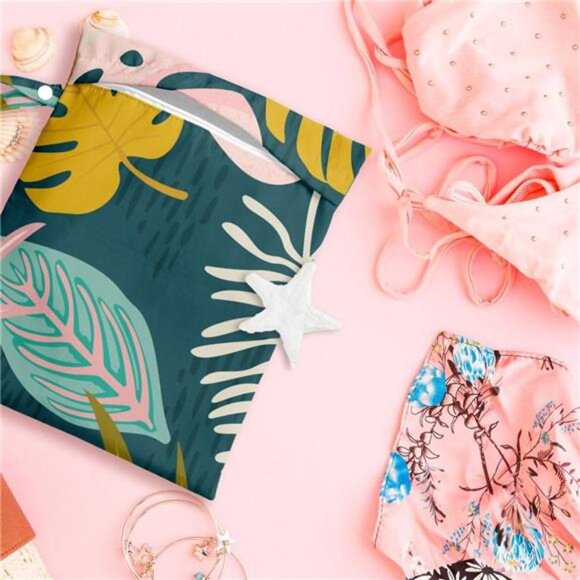 Wet Bag, Wet Dry Bag, Wet Bag for Swimsuit, Travel, Beach, Pool, Diapers, - Picture 5 of 8